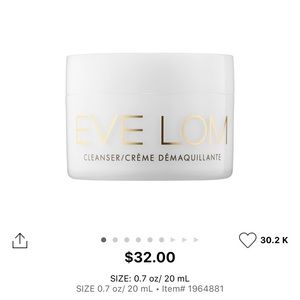 *New* Eve Lom cleanser 20ml